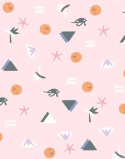 'Egyptian Icons' Wallpaper By Tea Collection - Pink