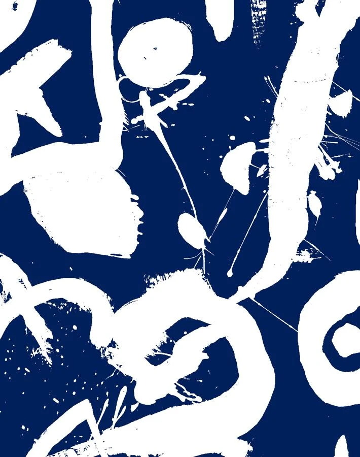 'El Quijote' Wallpaper By Chris Benz - Navy - Image 3