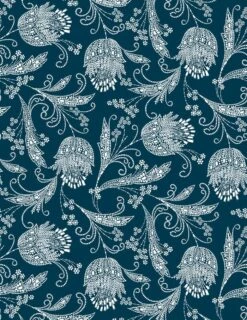 'Eleanor Rigby' Wallpaper By Wallshoppe - Indigo