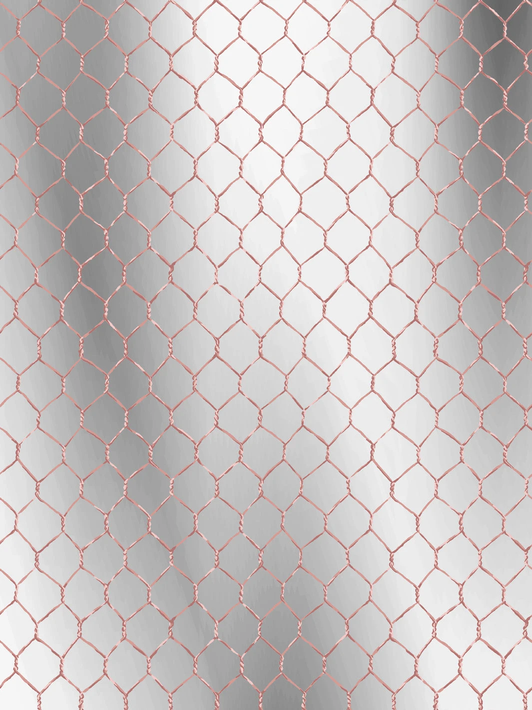 'Evelyn's Chicken Wire' Shiny Silver Wallpaper By Sarah Jessica Parker - Bleecker Blush On Mirror 4 'Evelyn's Chicken Wire' Shiny Silver Wallpaper By Sarah Jessica Parker - Bleecker Blush On Mirror - Image 2