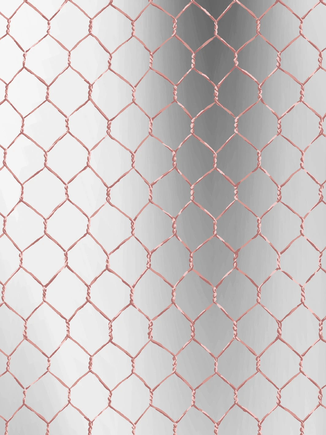 'Evelyn's Chicken Wire' Shiny Silver Wallpaper By Sarah Jessica Parker - Bleecker Blush On Mirror 5 'Evelyn's Chicken Wire' Shiny Silver Wallpaper By Sarah Jessica Parker - Bleecker Blush On Mirror - Image 3