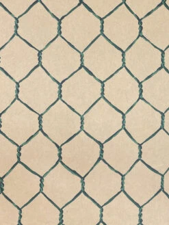 'Evelyn's Chicken Wire' Kraft Wallpaper By Sarah Jessica Parker - Emerald -Wallpaper Store Evelyn s Chicken Wire on Kraft by SJP Emerald Detail