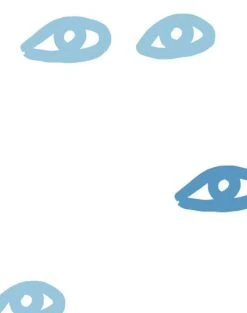 'Eyes' Wallpaper By Clare V. - Light Blue -Wallpaper Store Eyes Light Blue detail bffd4cd7 f848 4088 9f67 07568e6ab397