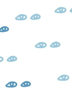 'Eyes' Wallpaper By Clare V. - Light Blue -Wallpaper Store Eyes Light Blue product 71c0e684 0fd4 4c71 8f16 51c8df420a47