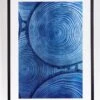 'Faux Bois Blue' Glam Framed Art By Nathan Turner -Wallpaper Store Faux Bois Blue Glam Design