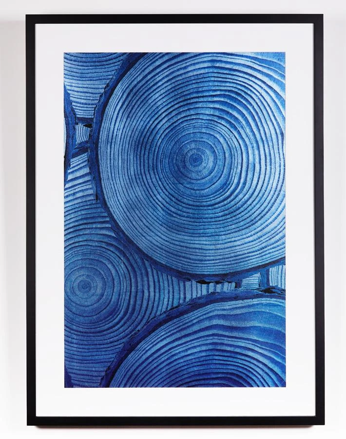 'Faux Bois Blue' Glam Framed Art By Nathan Turner 2 'Faux Bois Blue' Glam Framed Art By Nathan Turner