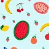 'Fruit Punch' Wallpaper By Carly Beck - Blue Tint -Wallpaper Store Fruit Punch blue tint design ab2027ff b3f7 4f8a a245 0590ce2df96d