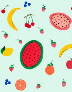 'Fruit Punch' Wallpaper By Carly Beck - Robins Egg