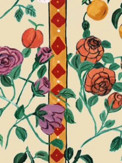 'Gallery Room Floral' Wallpaper By CAB X Carlyle - Cream -Wallpaper Store Gallery Room Floral Cream Detail