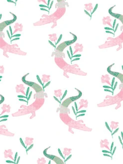 'Gator Garden' Wallpaper By Tea Collection - Pink