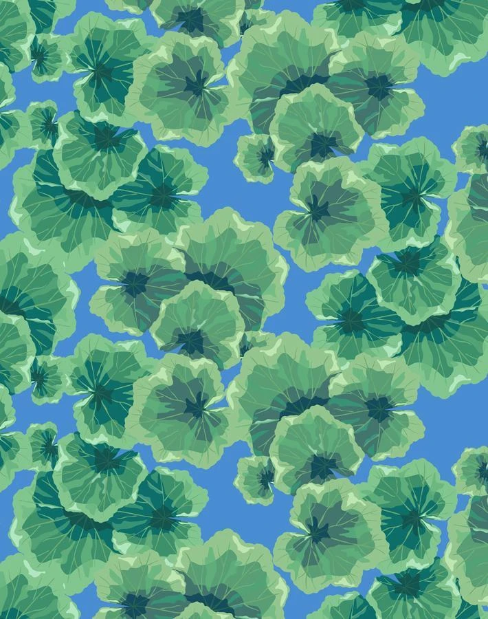 'Geranium Leaves' Wallpaper By Nathan Turner - Cerulean 6 'Geranium Leaves' Wallpaper By Nathan Turner - Cerulean - Image 4
