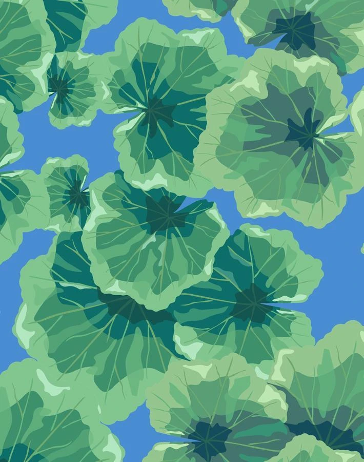 'Geranium Leaves' Wallpaper By Nathan Turner - Cerulean 5 'Geranium Leaves' Wallpaper By Nathan Turner - Cerulean - Image 3