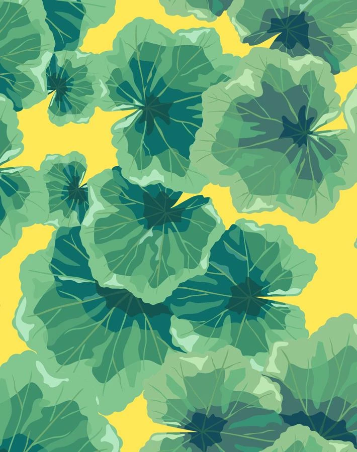 'Geranium Leaves' Wallpaper By Nathan Turner - Daffodil 5 'Geranium Leaves' Wallpaper By Nathan Turner - Daffodil - Image 3