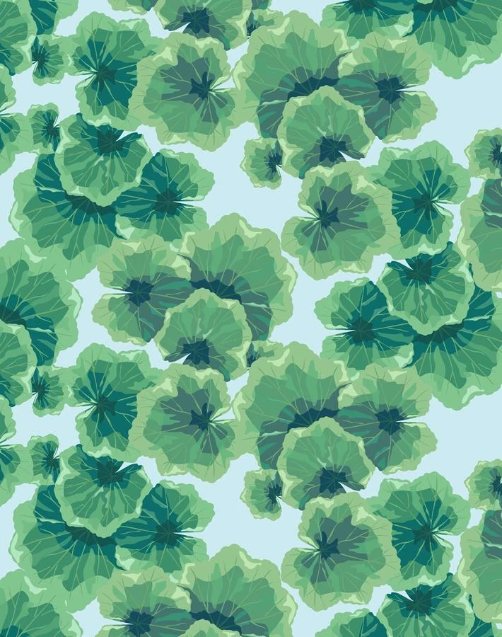 'Geranium Leaves' Wallpaper By Nathan Turner - Sky 3 'Geranium Leaves' Wallpaper By Nathan Turner - Sky