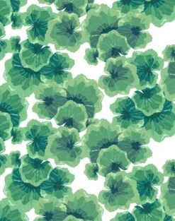 'Geranium Leaves' Wallpaper By Nathan Turner - White