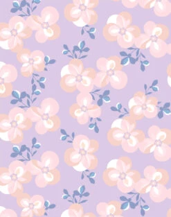 'Graphic Flower' Wallpaper By Tea Collection - Lilac