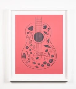 'Guitar' Framed Art By Tea Collection