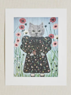 'Helen With Butterflies' By Carly Beck Art Print -Wallpaper Store Helen by CAB Grasscloth Portrait Design