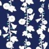 'Hollyhock' Wallpaper By Clare V. - Navy Teal
