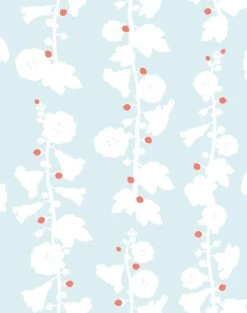 'Hollyhock' Wallpaper By Clare V. - Sky