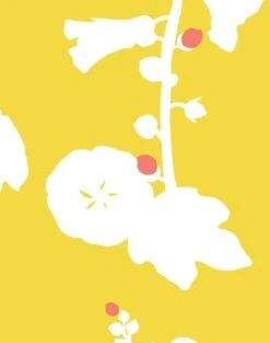 'Hollyhock' Wallpaper By Clare V. - Yellow 7 'Hollyhock' Wallpaper By Clare V. - Yellow -Wallpaper Store Hollyhock Yellow detail 2617858d d061 44e6 b743 a48162d7478e