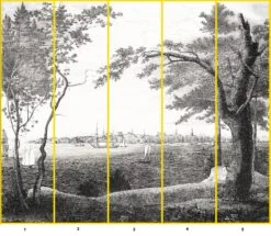 'Hudson Bay' Etching Removable Mural -Wallpaper Store HudsonBayEtching PanelHighlights