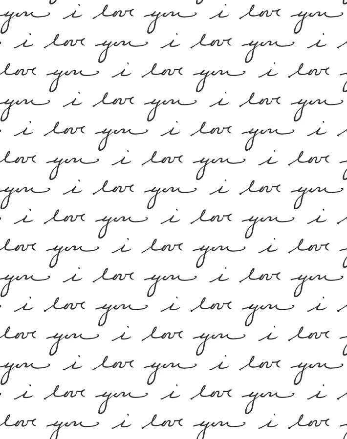 'I Love You' Wallpaper By Sugar Paper - White 2 'I Love You' Wallpaper By Sugar Paper - White