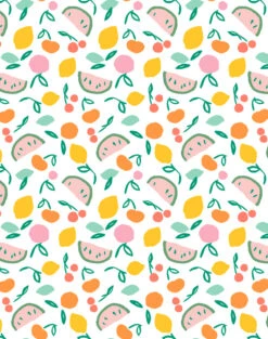'Island Fruits' Wallpaper By Tea Collection - Melon Green