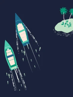 'Island Boats' Wallpaper By Tea Collection - Navy -Wallpaper Store Island Boats by Tea Collection Navy Detail 664f9122 3f97 47cc 92c0 4daf4dad51f2