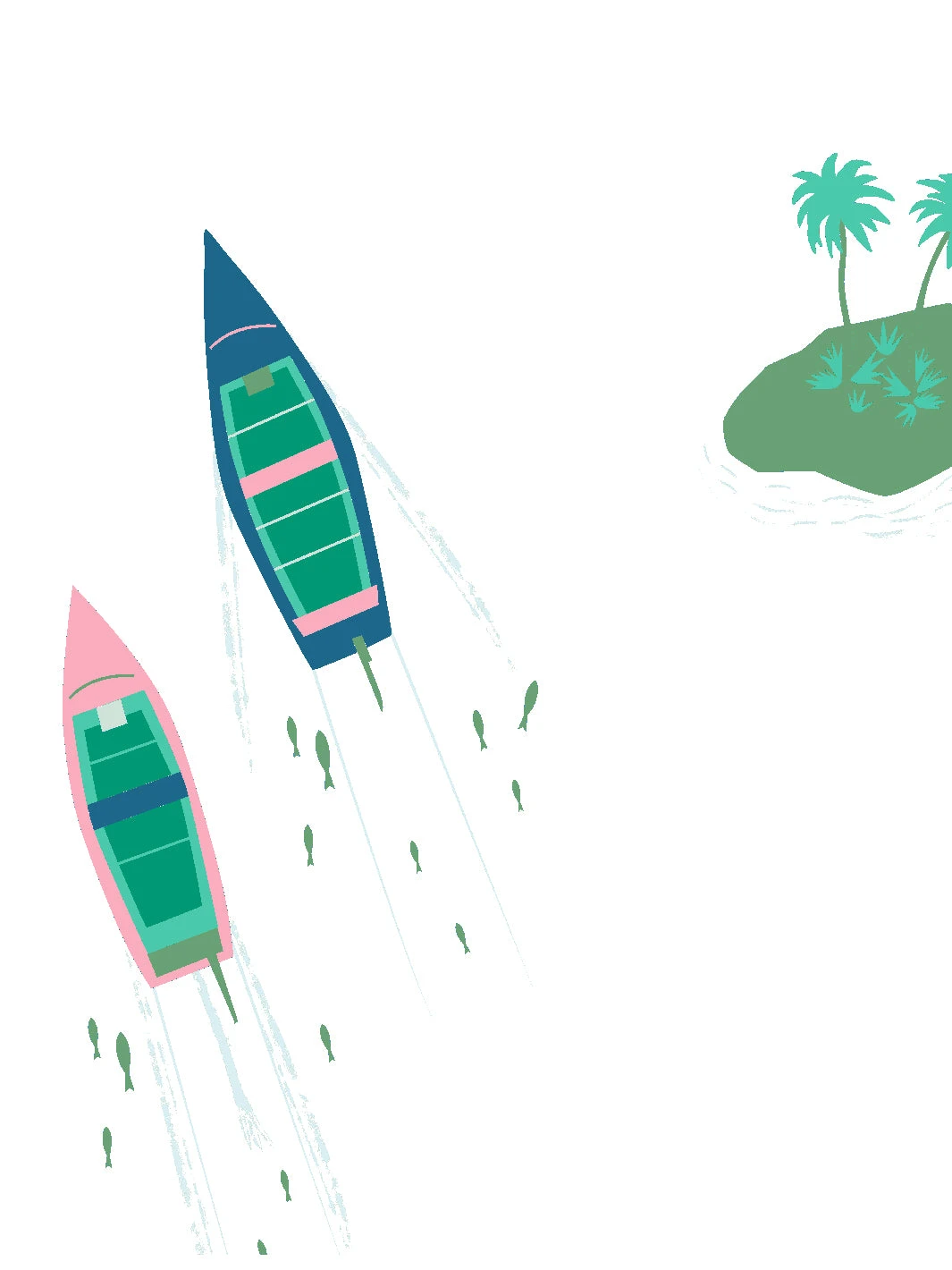 'Island Boats' Wallpaper By Tea Collection - White 5 'Island Boats' Wallpaper By Tea Collection - White - Image 3