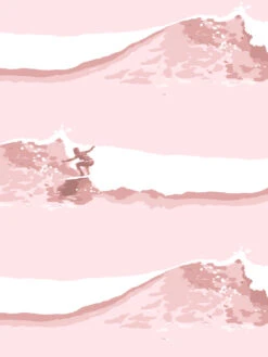 'Janet Rides' Wallpaper By Lingua Franca - Pink -Wallpaper Store Janet Rides Wallpaper Lingua Franca Pink Detail