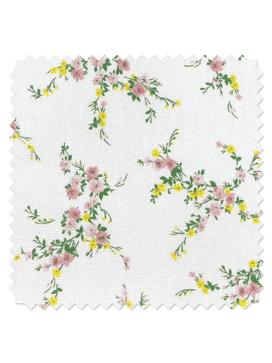 'Fabric By The Yard - Jolene - Lemon Pink On Linen 3 'Fabric By The Yard - Jolene - Lemon Pink On Linen