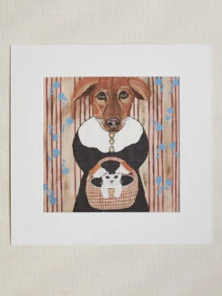 'Kitten Chauffeur' By Carly Beck Art Print -Wallpaper Store Kitten Chauffer by CAB Grasscloth Portrait Design