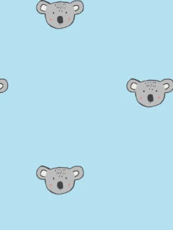 'Koala' Wallpaper By Tea Collection - Baby Blue -Wallpaper Store Koalas by Tea Collection Baby Blue Detail