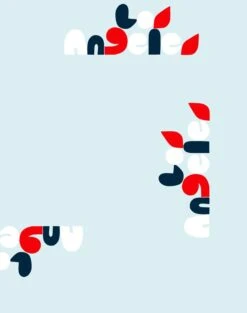 'Los Angeles' Wallpaper By Clare V. - Baby Blue -Wallpaper Store LA 27x27 French Multi Baby Blue A detail