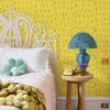 'LF Alphabet' Wallpaper By Lingua Franca - Daffodil With Red Accent Letter