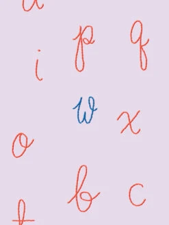 'LF Alphabet' Wallpaper By Lingua Franca - Lilac With Blue Accent Letter 7 'LF Alphabet' Wallpaper By Lingua Franca - Lilac With Blue Accent Letter -Wallpaper Store LF Alphabet Lilac Detail