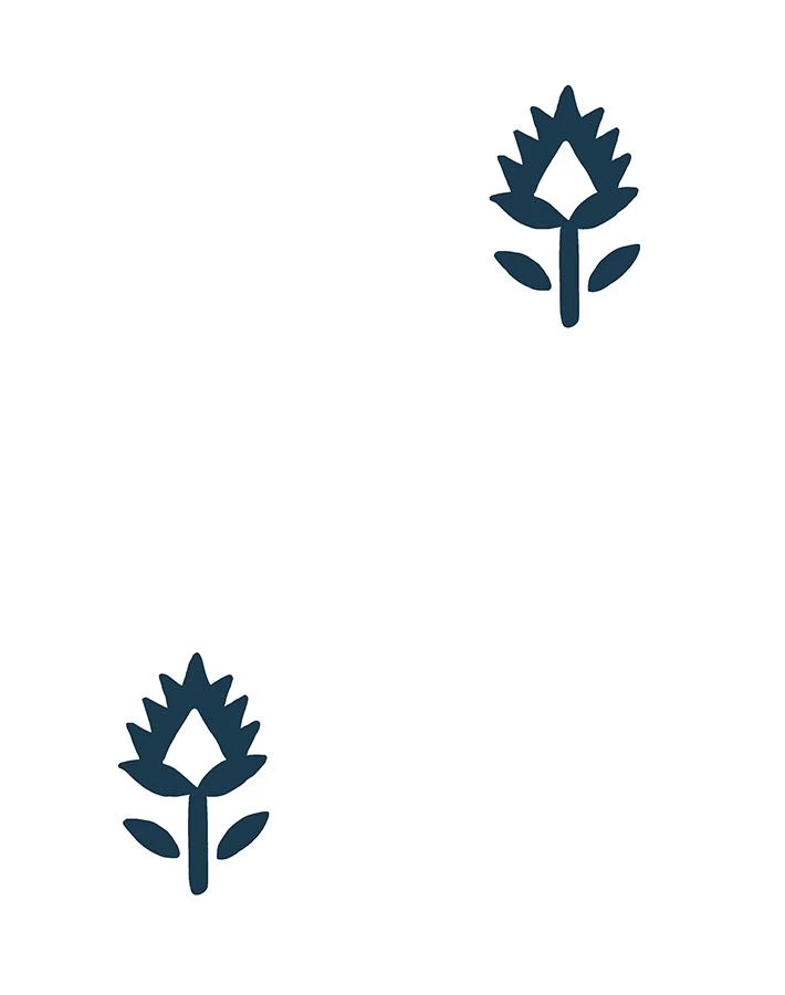 'Block Print' Wallpaper By Sugar Paper - Navy On White 5 'Block Print' Wallpaper By Sugar Paper - Navy On White - Image 3