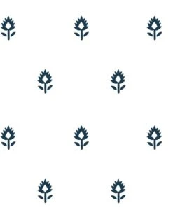 'Block Print' Wallpaper By Sugar Paper - Navy On White
