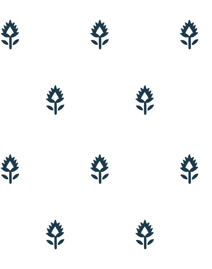 'Block Print' Wallpaper By Sugar Paper - Navy On White 3 'Block Print' Wallpaper By Sugar Paper - Navy On White