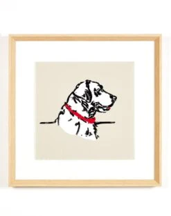 'Labrador Silhouette' Framed Art By Nathan Turner - Hand Deckled & Floated On Mat Wall Art