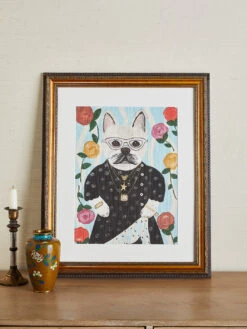 'New Glasses' By Carly Beck Art Print -Wallpaper Store Lady of Singlestone by CAB Grasscloth Potrait Large RS