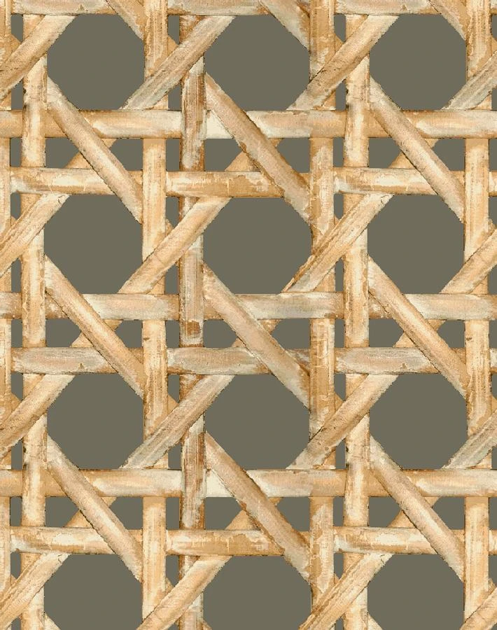 'Faux Large Caning' Wallpaper By Wallshoppe - Umber 4 'Faux Large Caning' Wallpaper By Wallshoppe - Umber - Image 2