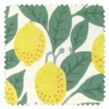 'Fabric By The Yard - Lemons - Natural On Organic Twill