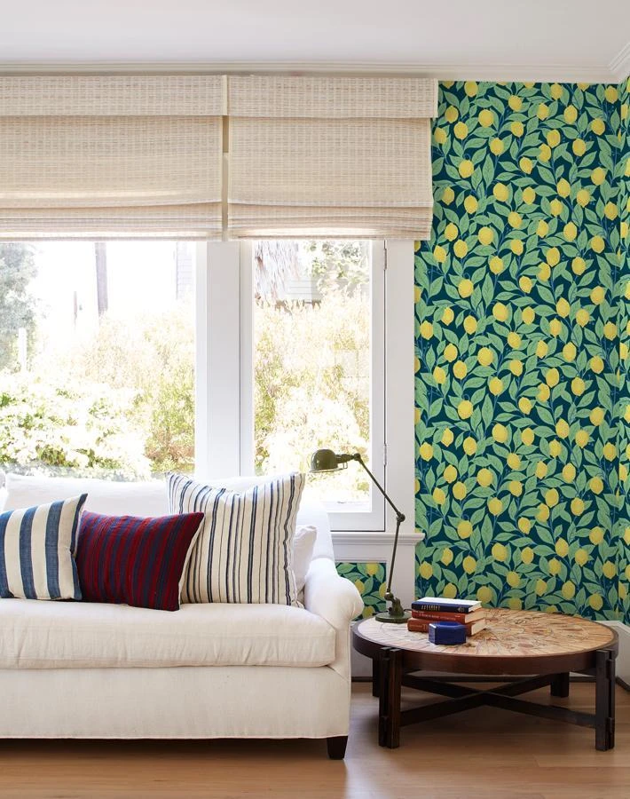 'Lemons' Wallpaper By Nathan Turner - Indigo 4 'Lemons' Wallpaper By Nathan Turner - Indigo - Image 2