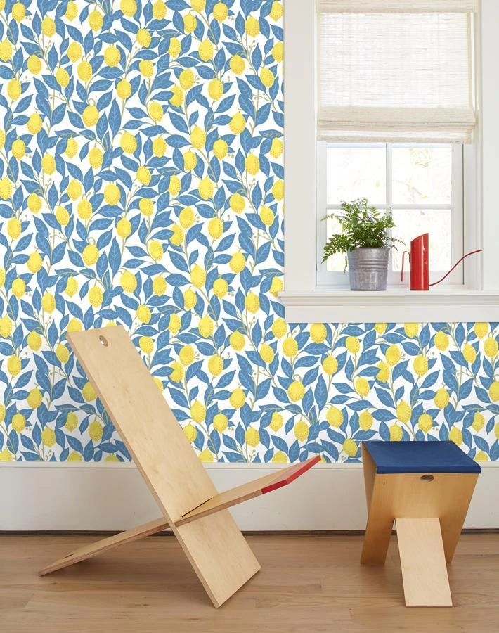 'Lemons' Wallpaper By Nathan Turner - Blue 4 'Lemons' Wallpaper By Nathan Turner - Blue - Image 2