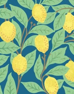 'Lemons' Wallpaper By Nathan Turner - Cadet Blue -Wallpaper Store Lemons duped cadetblue detail 85ec2de9 4492 438f 870d 62498a3d1803