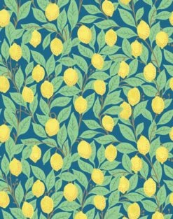 'Lemons' Wallpaper By Nathan Turner - Cadet Blue -Wallpaper Store Lemons duped cadetblue web f6f75e95 0314 4fa1 b553 55cc1626620d