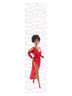 'Life Size Vintage Black Barbie™' Removable Wall Mural By Barbie™ - Pink On White -Wallpaper Store LifeSizeBlackBarbieStars