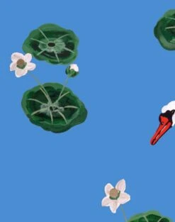 'Lily Pad Lake' Wallpaper By Carly Beck - Cerulean 7 'Lily Pad Lake' Wallpaper By Carly Beck - Cerulean -Wallpaper Store Lily Pad Lake cerulean detail 5edf330f 31e7 416b 9857 6b69a720d0ec